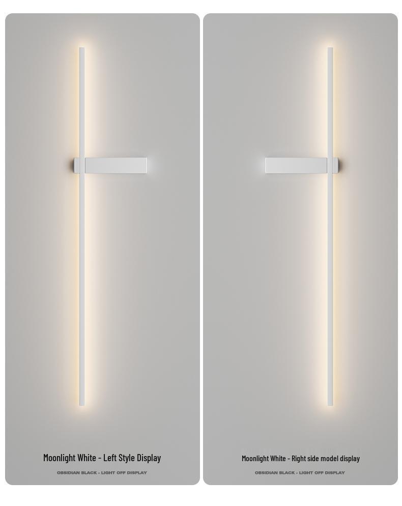 LED Wall Lamp: Minimalist Linear Light for Bedroom, Bedside, or Living Room