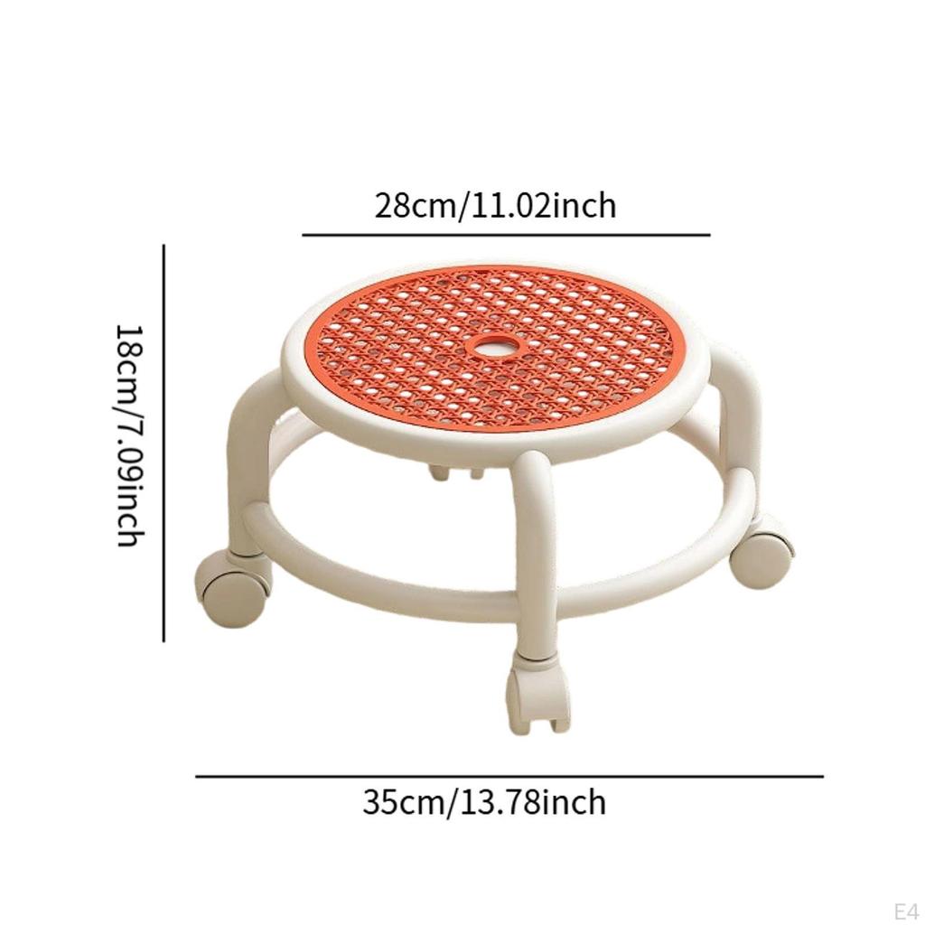 360° Rotating Stool with Wheels for Easy Movement