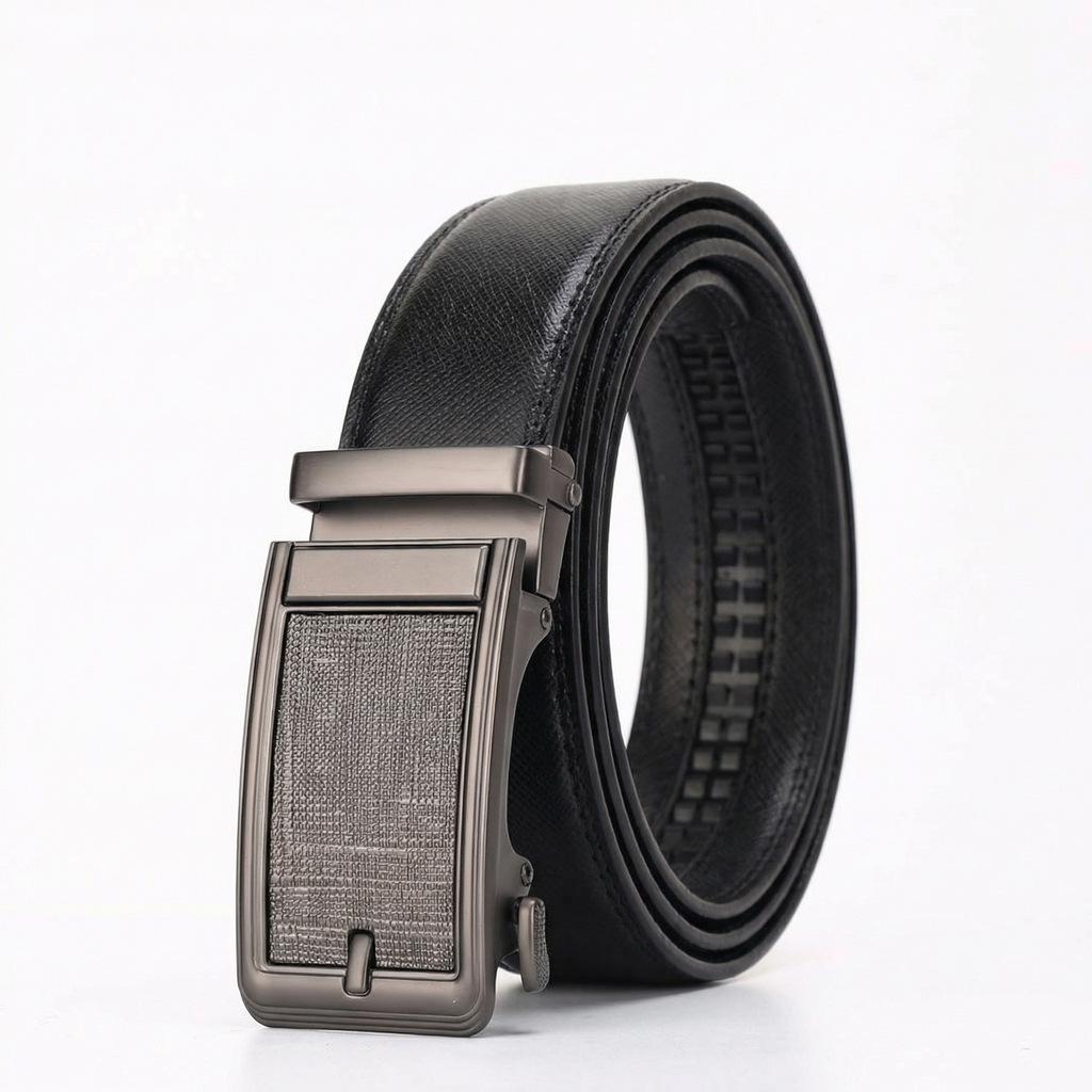 Men'S Automatic Buckle New Cowhide Belt Men'S High-End Sense Versatile Belt Youth Belt
