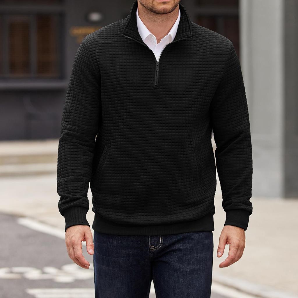 Men's Hooded Sweatshirt Full Zip Up Casual Jacket With Pockets Warm Winter Sports Outerwear