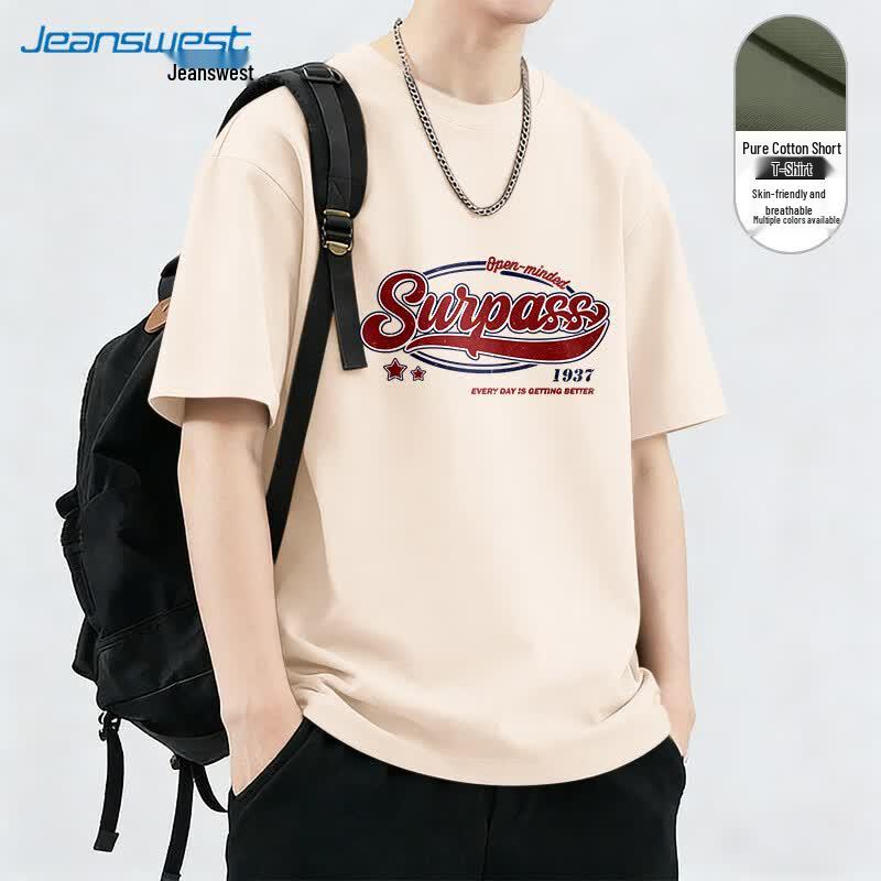 Jeanswest Men s American Style Loose Fit Cotton T-Shirt M