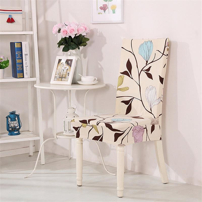 Spandex Dining Chair Cover With Back Elastic Universal Kitchen Living Room Stretch Slipcover Chair Covers Protector Seat Case