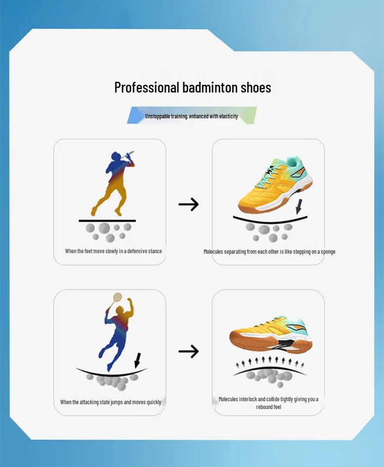 Kids' Lightweight Non-Slip Breathable Badminton & Tennis Training Shoes