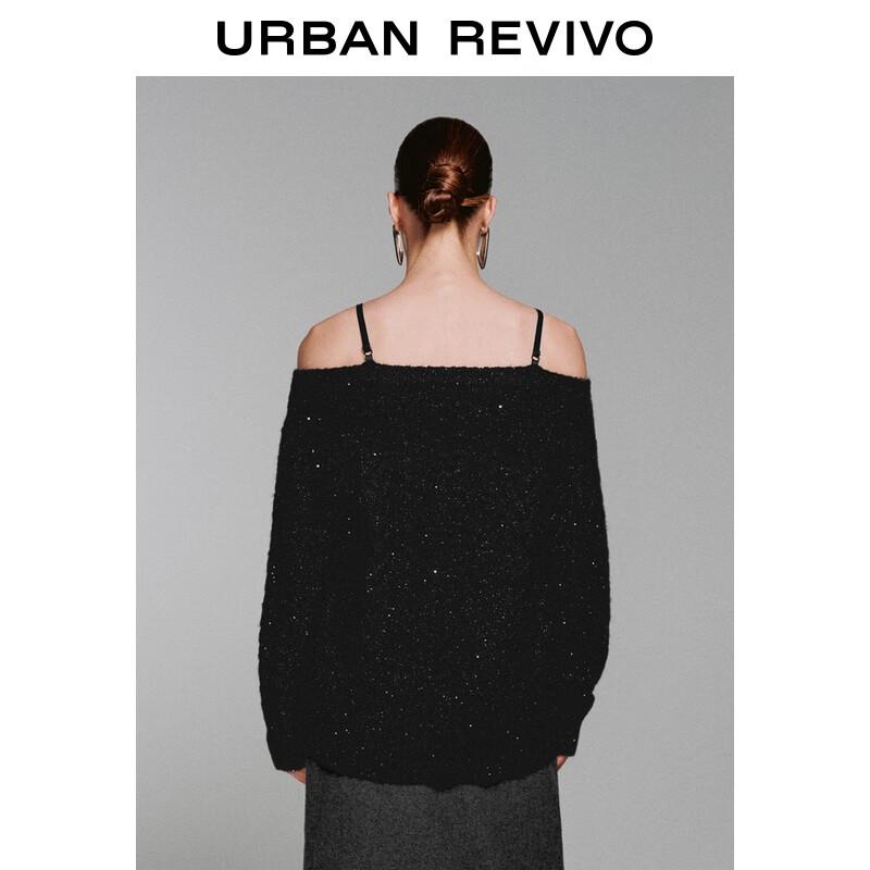 UR Women's Elegant Sequin Lace Knit Sweater