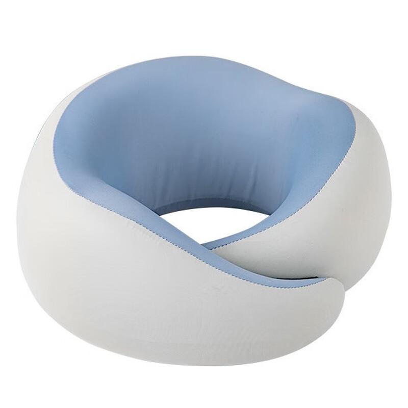 Portable U-shaped Ice Silk Memory Foam Travel Neck Pillow