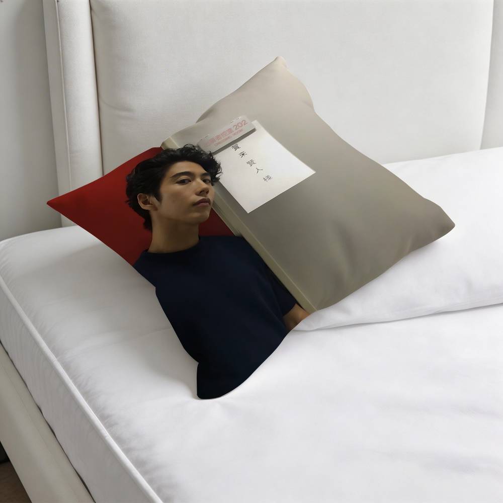 Actor KKento Kaku Square Pillow Cover Decorative Throw Pillow Case for Sofa Couch Bed Home Car Living Room Decoration
