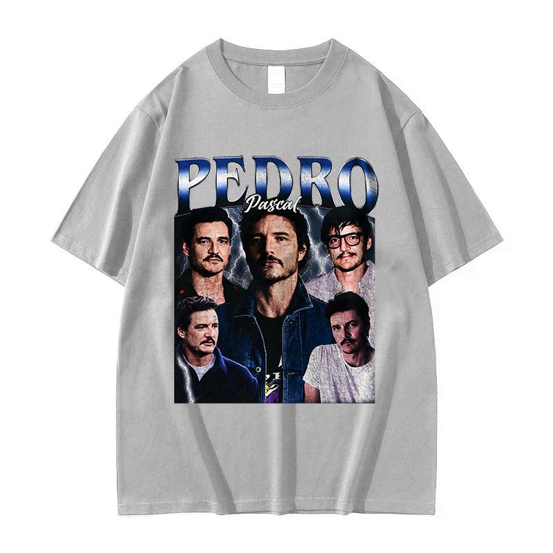 Actor Pedro Pascal Movie Graphic T Shirt Unisexs Retro High Quality Fashion Clothing Tshirts Unisex 2026 Cotton Oversized Tshirt