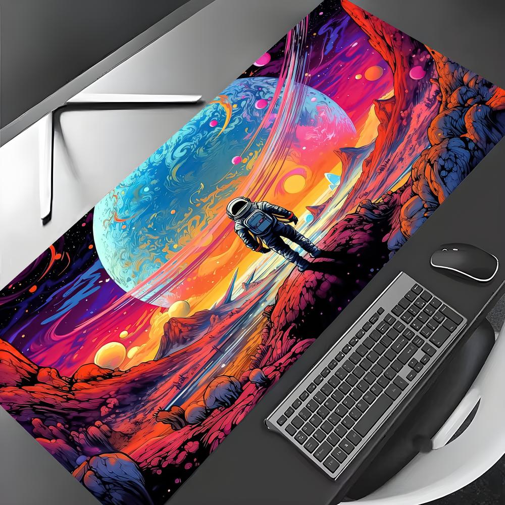 Extended pad Fantasy Universe Mouse Pad Gaming mats NonSlip Desk Mat mouse carpet with Stitched Edge HD printing Office mat