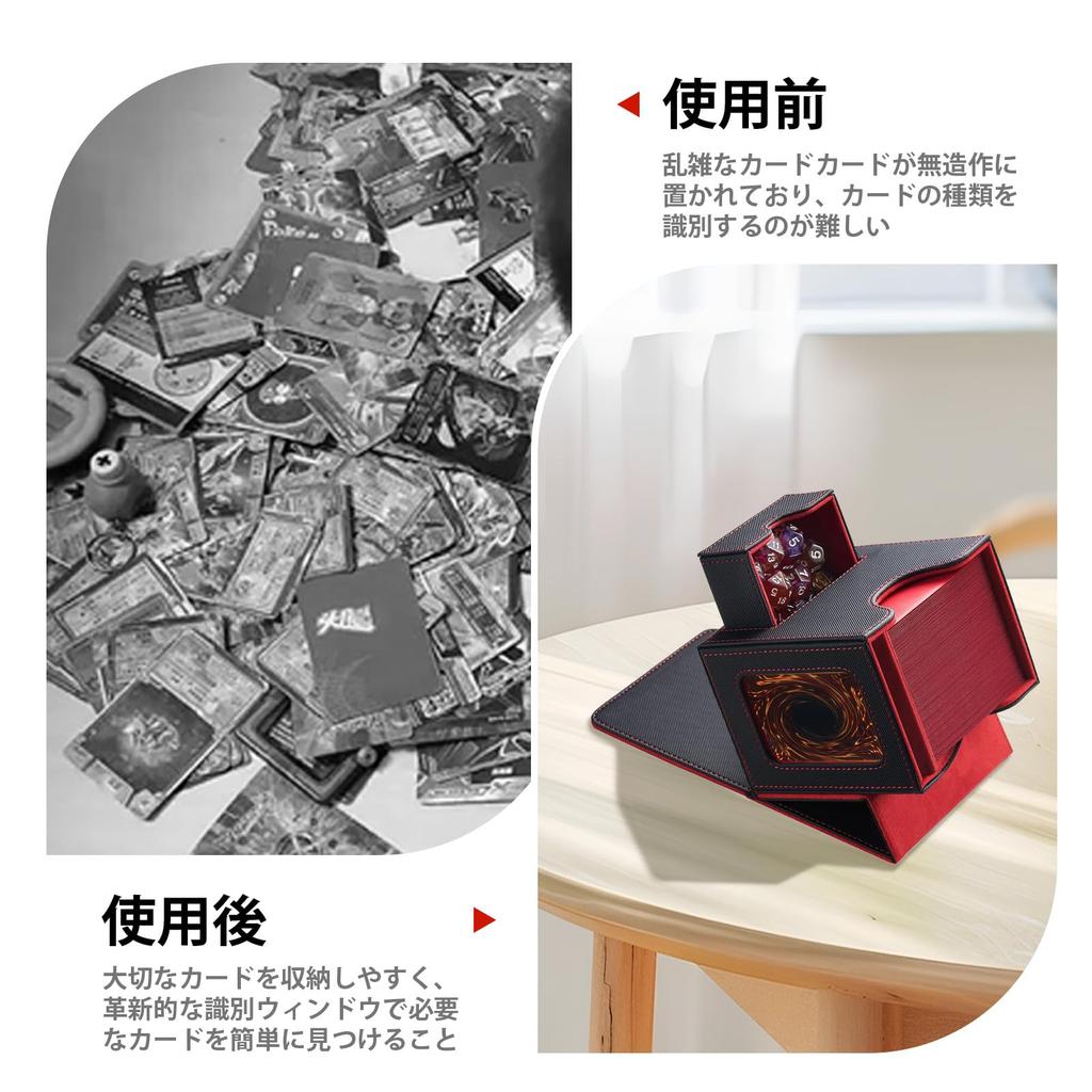 Card Trading Card Card Display Card Game Holds 100 Card Dice Suitable for and All Types of Card Game Boxes Interior with Single Case, Case, Window,