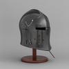 Medieval Barbuta Helmet with Visor  16 Gauge Steel Armor Knight Crusader Helmet  Cosplay Ready Gothic Barbute Helm