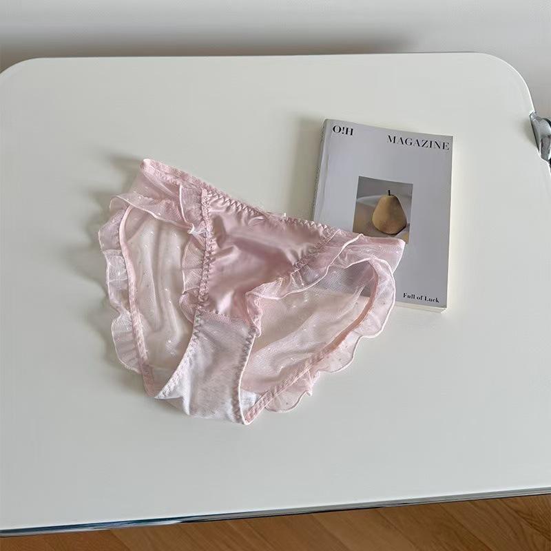 Triangle cup natal thin underwear women's big breasts show small and thin lace bra sexy pure desire without steel ring