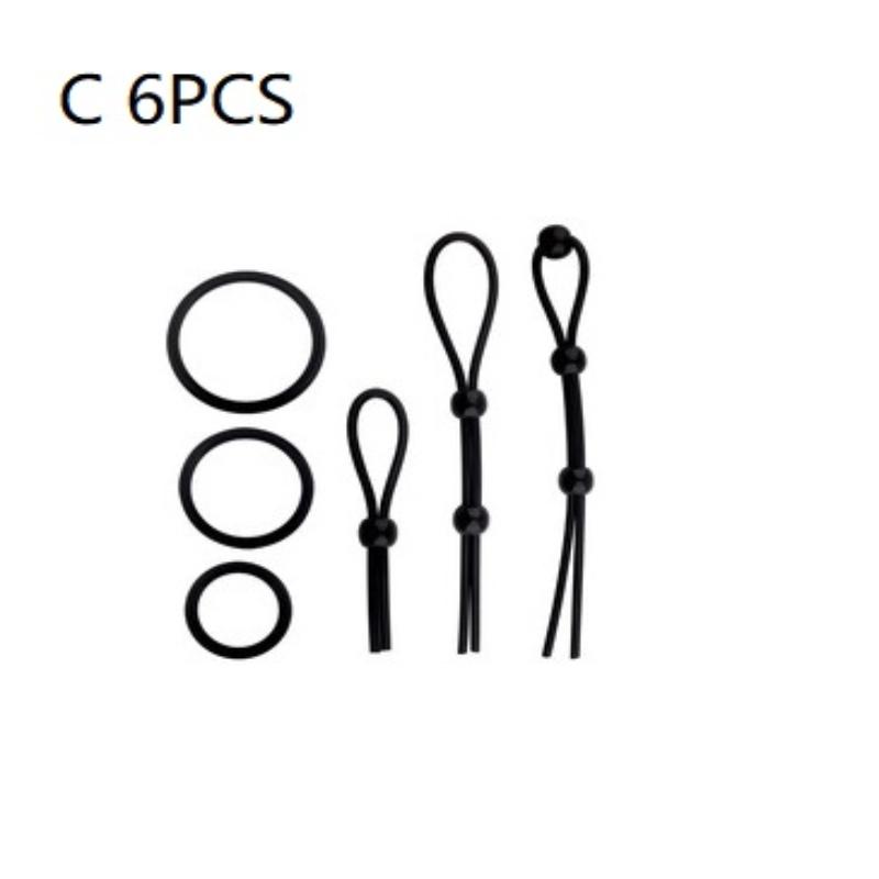 Adjustable Silicone Penis Rings Set for Men - Male Cockring Ejaculation Delay Sex Toy for Couples Adult Fun - 1/3/4/6/7/9Pcs