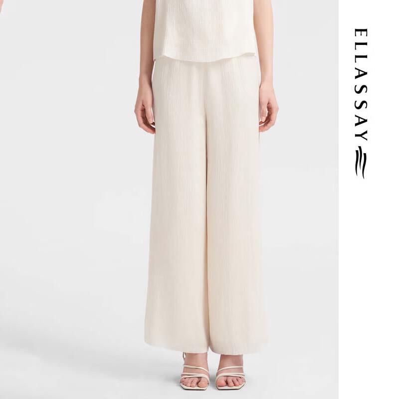 ELLASSAY Women's Pleated Acetate Straight-Leg Trousers