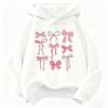Pink Color Bow Design Hoodie Children's Sweatshirt for Boys Girls Autumn Casual