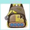 Cartoon Excavator Kids Backpack With Breathable Nylon For Preschool School Travel