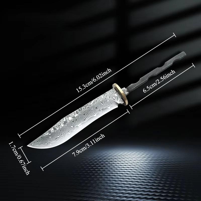 Damascus Steel Fixed Blade Knife Blanks Outdoor Tool Parts Household DIY Billets Semi-finished Accessories Tea Set Accessory Handmade