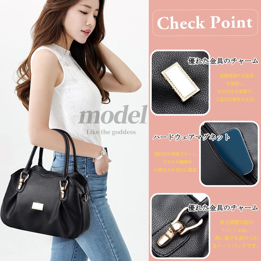 NICOLE & DORIS Damen Handtasche, 2-Wege-Tasche, PU-Leder, Niedliche Umhängetasche mit Abnehmbarem Riemen, Stilvoll, Groß, Mehrfarbig, Großes Fassungsvermögen,