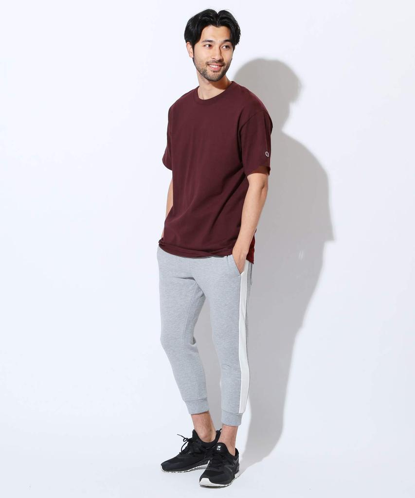 Champion Authentic Basic Tričko s krátkým rukávem bavlněné jednobarevné vínové pánské, Barva, XXL,