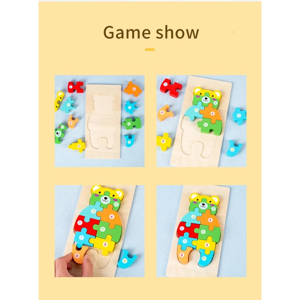 Montessori Wooden Toddler Puzzles for Kids Montessori Toys for Toddlers 2 3 4 Years Old for Toddler Dinosaur Toy