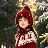 Windproof Thick Knitted Hat Star Decoration Elf Cap Cute Furry Hat For Boys Baby