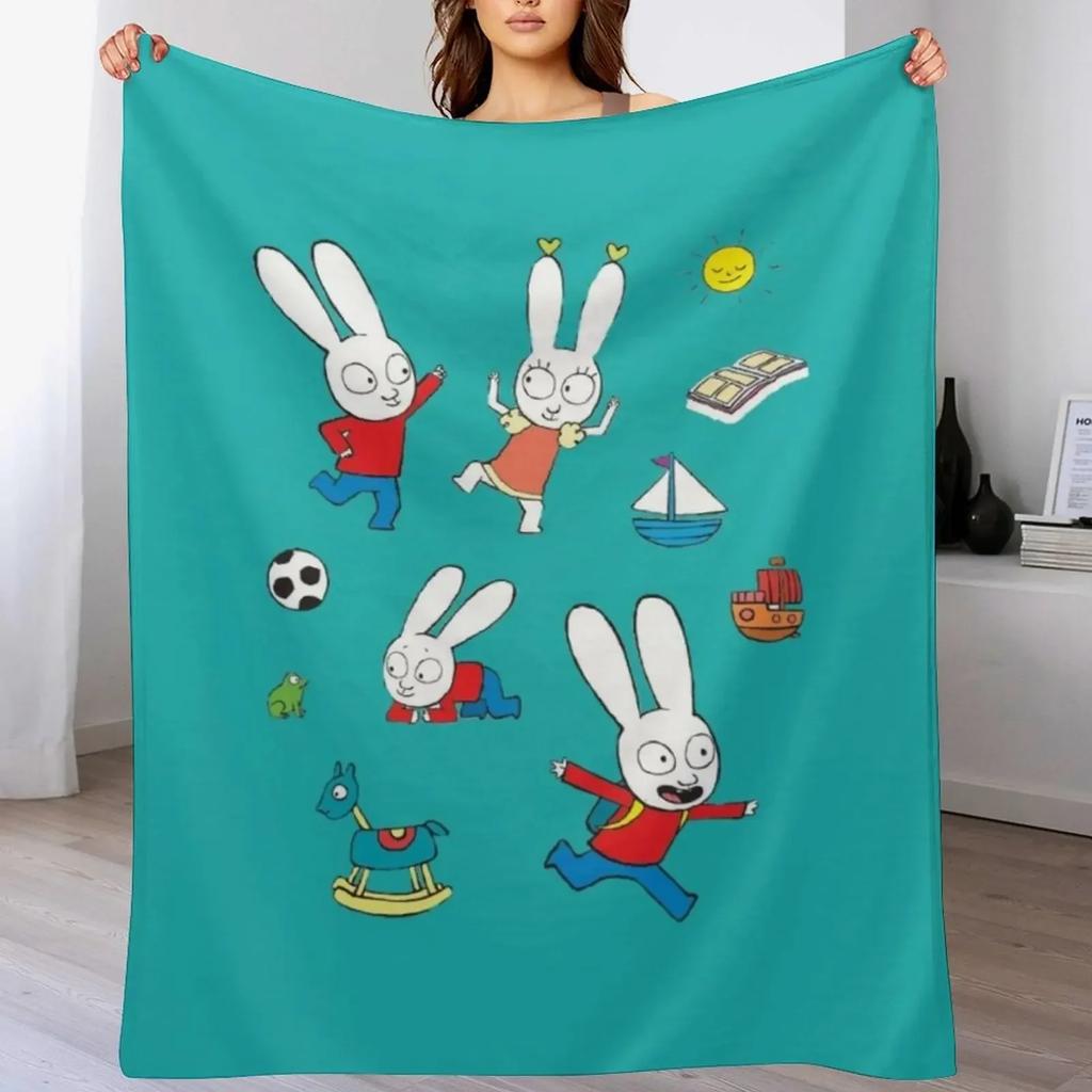Cool simon super králík Přehoz na postel Vlasové deky a přehozy Roztomilé deky