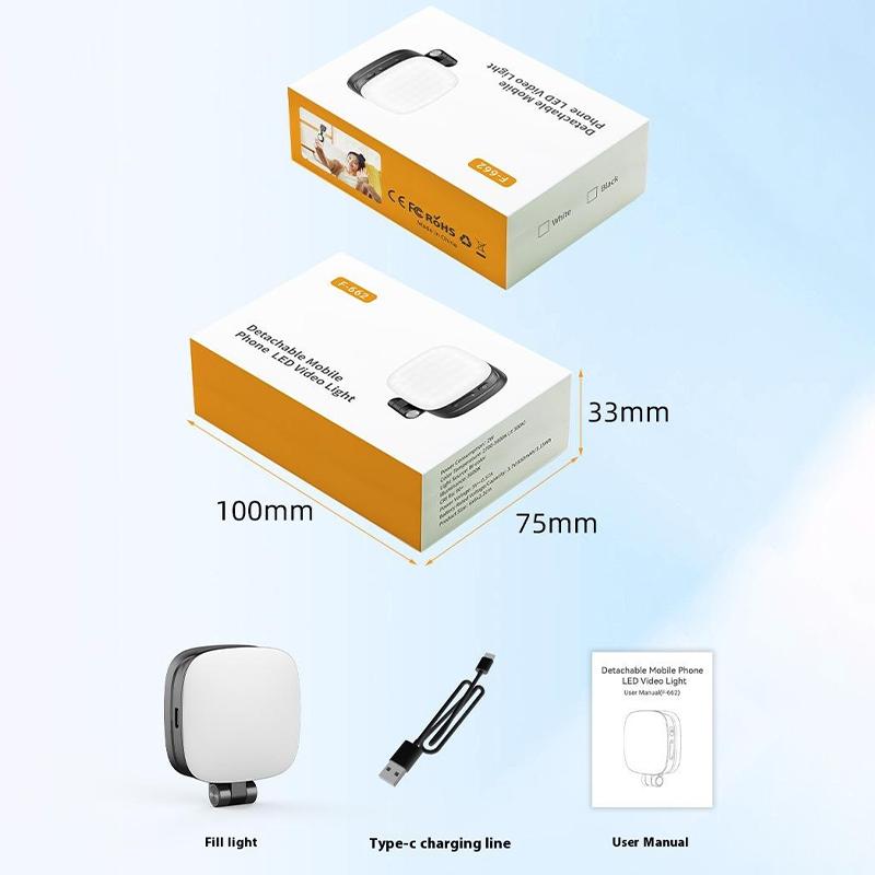 CYKE Magnetic Fill Light 3 Color Temperatures Phone Selfie Beauty Lamp Handheld LED Video Light