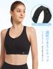 Yvette Sports No Front Sweat Quick Adjustable High 3D Integrated XL Black Bra, Bounce, Opening, Women's, Mesh, Absorbent, Drying, Straps, Underarm,