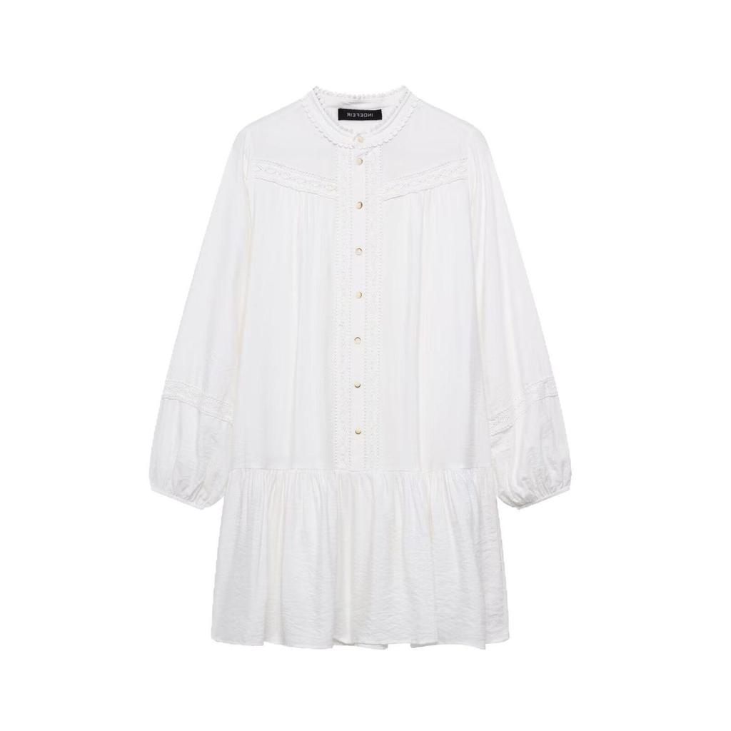 TAOP&ZA Women's Spring/Summer Hollow-Out Embroidered Loose Dress