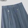 INCERUN Winter Men Zip-up High Waist Double Layers Corduroy Casual Long Pants Trousers