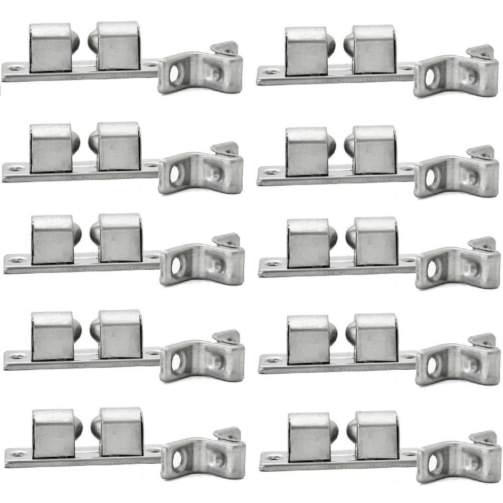 New Double Roller Door Lock Hot Sale Latch 50*14.5mm Cabinet Door Closet Catch Tension Double Ball Practical Stainless Steel