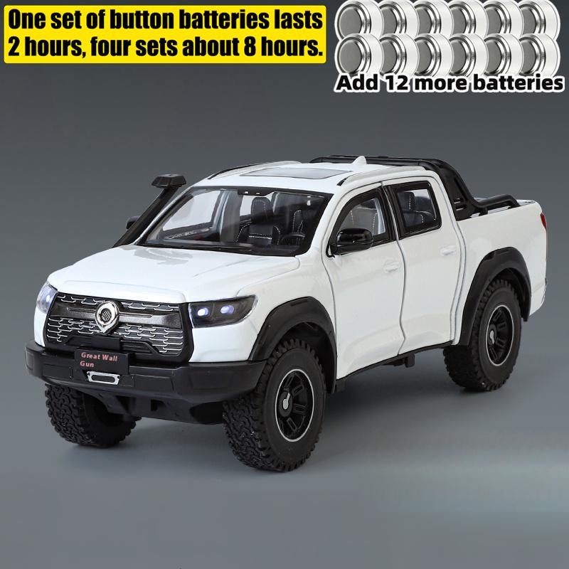 1:24 Gwm Poer Cannon SUV Tout-Terrain Modèle Réduit en Métal Moulé Sous Pression Voiture Ornement Tendance pour la Maison et le Bureau Cadeau d'Anniversaire Pour un Ami