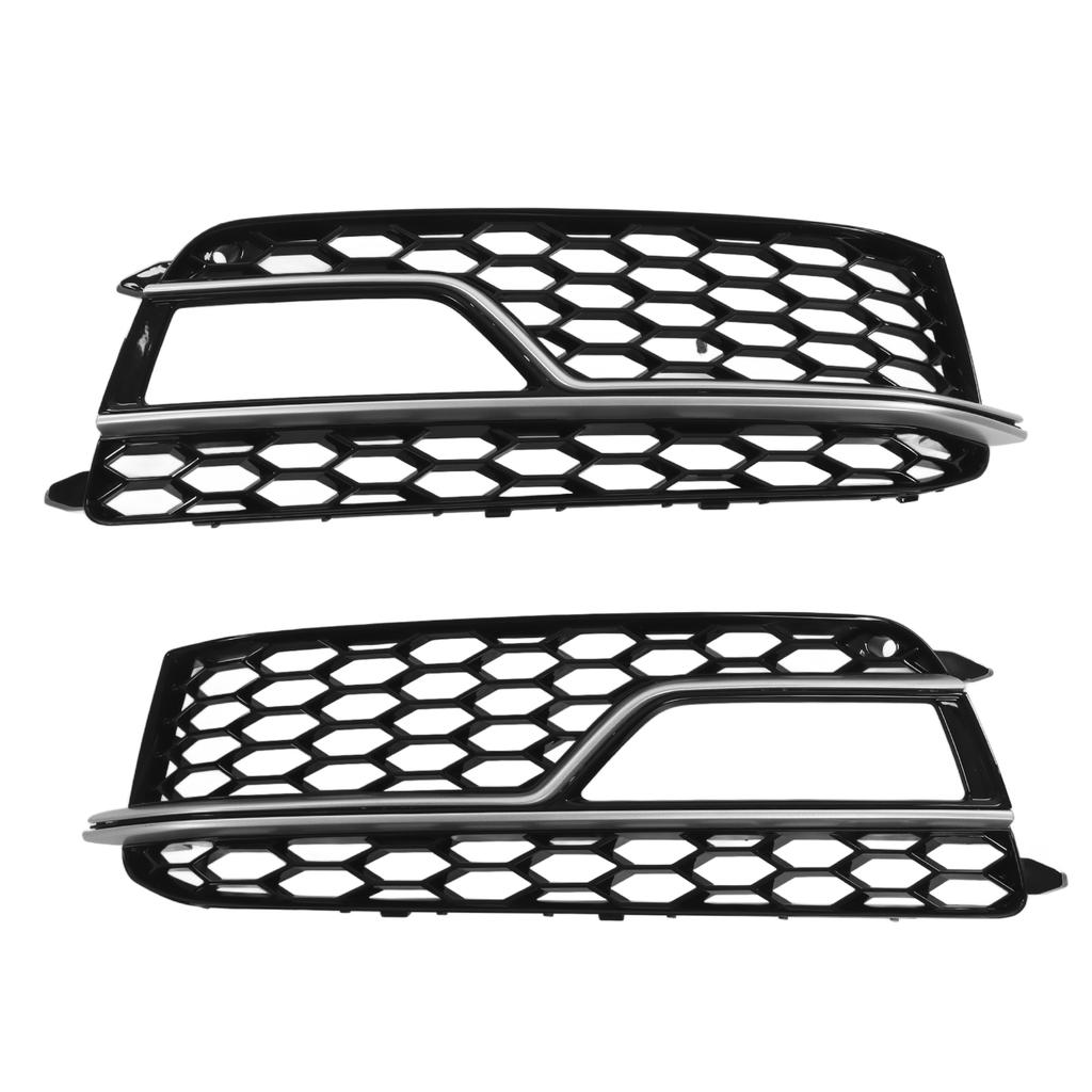 2pcs Front Bumper Fog Light Grille Cover Trim 8T0807681M Car Exterior Decoration Replacement for S5 A5 SLine Models
