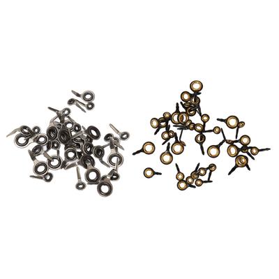 40PCS Fishing Rod Tip Repair Kit Stainless Steel Ceramic Guides Rings Fishing Rod Tip Replacement Ki