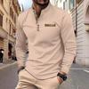 Fashionable Men's Sweatshirt: Casual, Sporty, Comfortable with Small Stand Collar Long-Sleeved Top