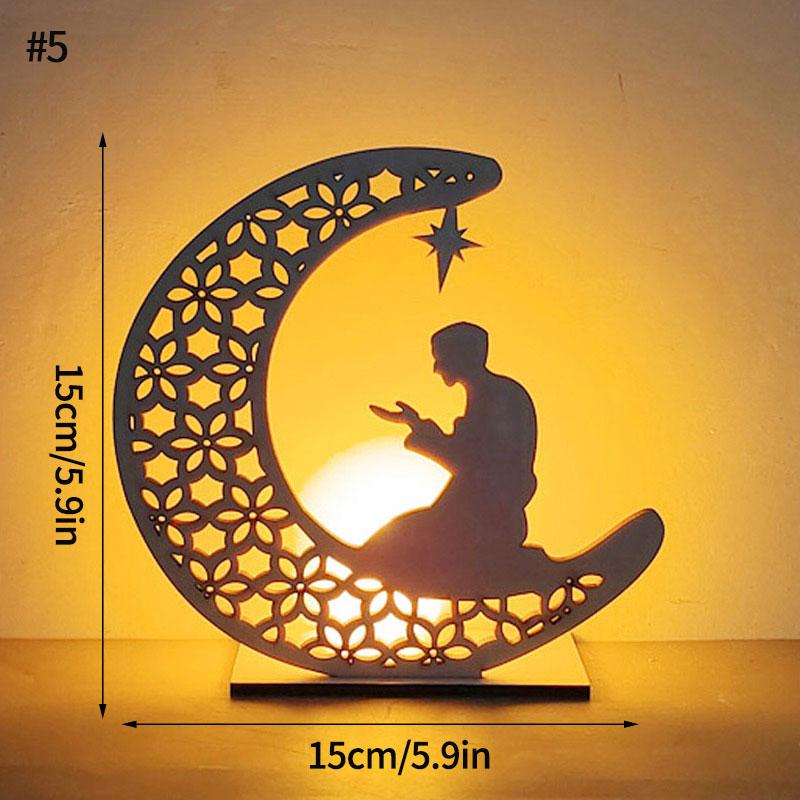 Ramadan Lantern Eid Ramadan Decoration Lamp EID Mubarak Lantern Islamic Muslim Party Decor Festival Table Light Supplies