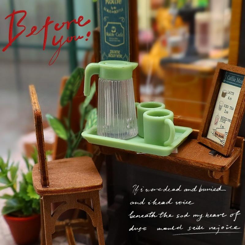 3/4Pcs Dollhouse Miniature Food Simulation Summer Iced Lemon Tea Drink For Doll House Furniture Living Room Scene Model Ornament