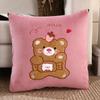 Double-Sided Milk Velvet Embroidered Pillow: Cozy Winter Cushion for Car & Gift