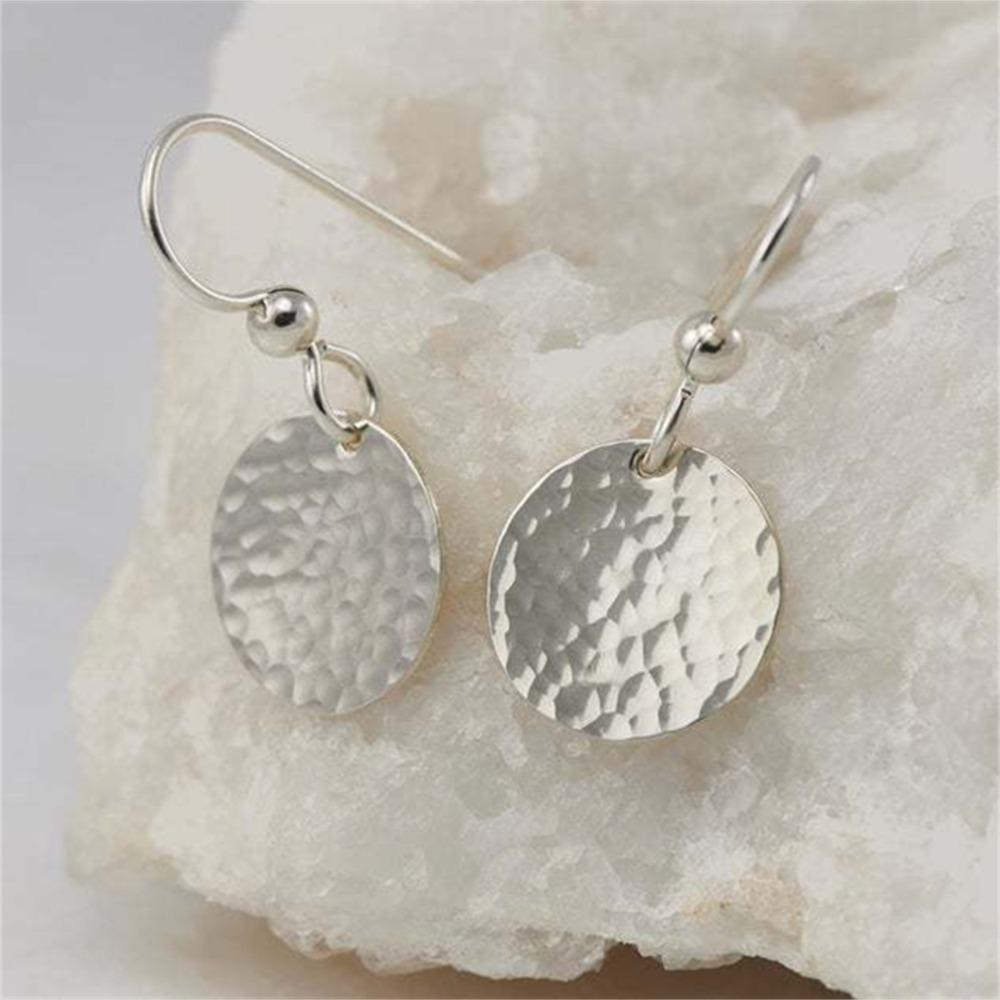 

Metal Irregular Textured Round Disc Clip on Earrings Geometric Statement Big Earring Ear Clips Party Jewelry Accessories Gift