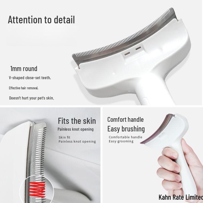 Dual-Use Cat Shedding Comb: Removes Loose Hair for Short & Long Hair Cats, Small Size for Easy Cleaning