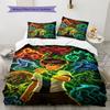 Ben 10 Pattern Bedding Set Quilt Cover Pillowcase Home Decor Gift (1 * Duvet Cover + 2 * Pillowcase, Without Core)