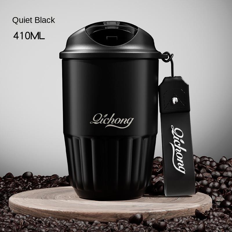 410ML Ceramic Liner Thermos Coffee Cup Travel Coffee Mug Vacuum Insulated Thermos For Coffee Thermal Cup Tumbler Christmas Gift