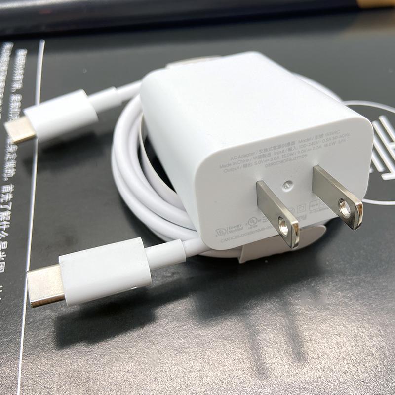 For Google Pixel 9 8 7 6 7 Pro 8A 7A 5A 6A 6XL 18W Fast Charger US Plug Quick Charge Power Adapter 100CM Usb C To Type C Cable