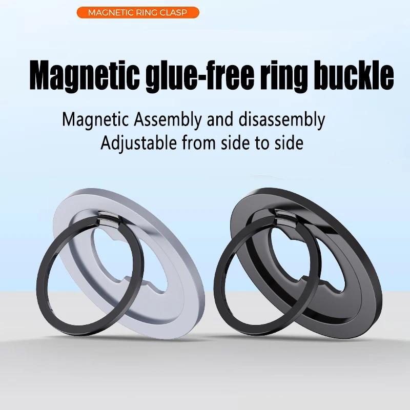Ultra-thin Cell Phone Ring Holder Magnetic Ring Rotatable Foldable Kickstand Magnet Grip Desktop Stand for MagSafe IPhone 15 13