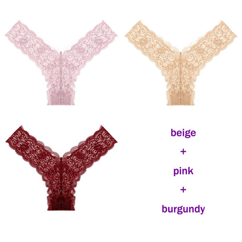 CINOON 3 Teile/los frauen höschen Transparent Low-Taille Unterhose Aushöhlen Tanga Weibliche Nahtlose G-String Sexy Unterwäsche Spitze Dessous panty