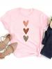 Love Heart Print Women T Shirt Summer Funny Short Sleeves O Neck  Tops Tee Female 90s Casual Fashion Clothing