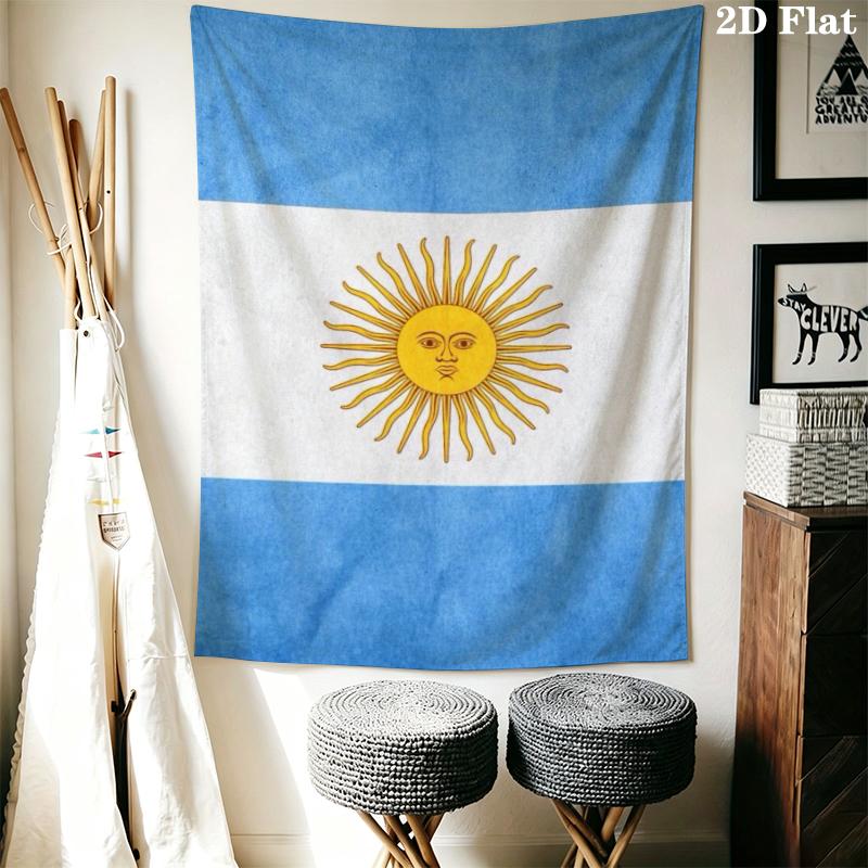 Argentina national football Wall Tapestry Aesthetic Wall Hanging Printed Fabric Blanket Decorative Tapestries for Bedroom Living Room Home Decor