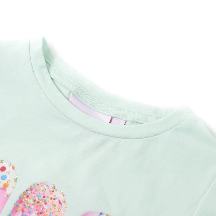 T-shirt pour enfants menthe claire 92/104/116/128/140