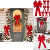 Elegant Red Velvet Bow Christmas Decoration Ribbon With Plush Fabric For Festive Cheer