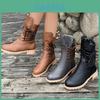 Stilvolle Damen-Wadenstiefel mit bequemem niedrigen Absatz und kuscheligem Futter für die Herbst-Winter-Mode
