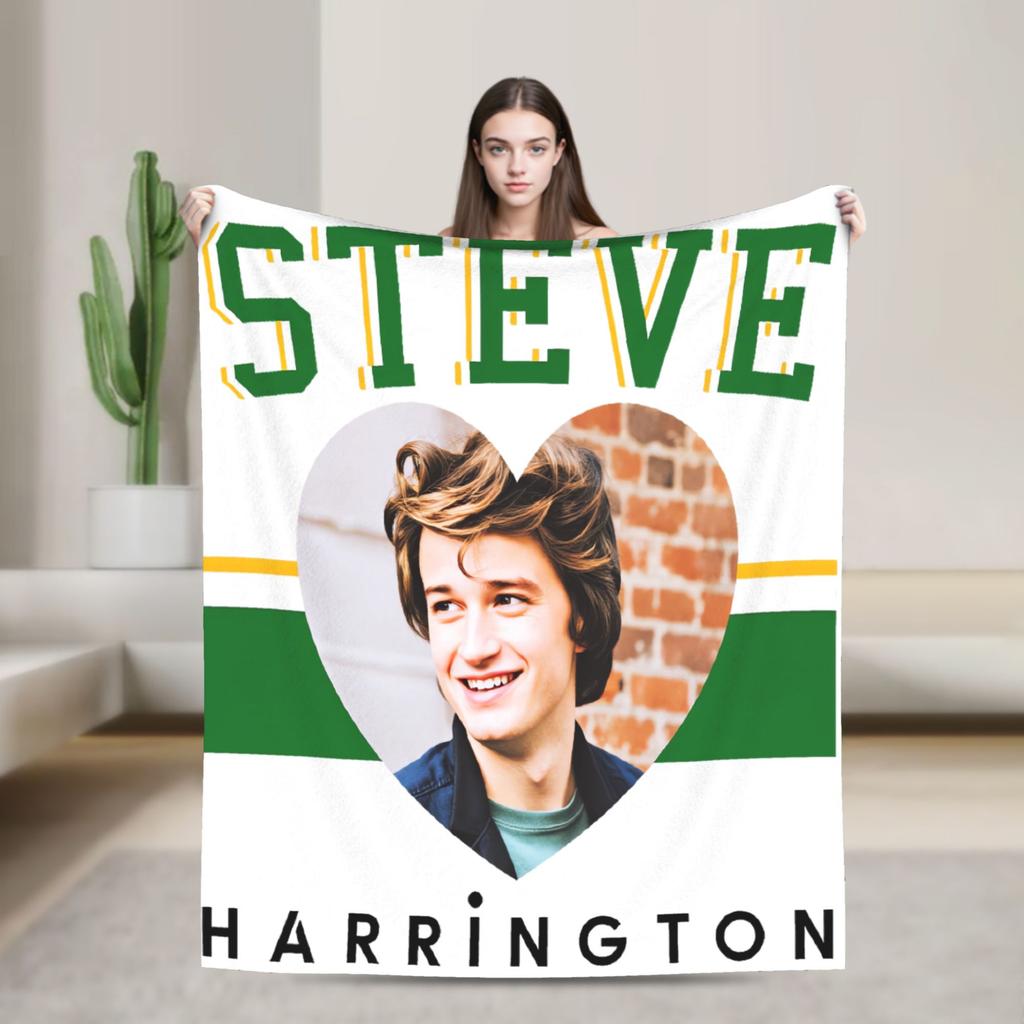 Steve Harrington Blanket Soft Warm Pattern Plush Throw Blanket For Kids Home Decor Flannel Bedspread Bed Cover